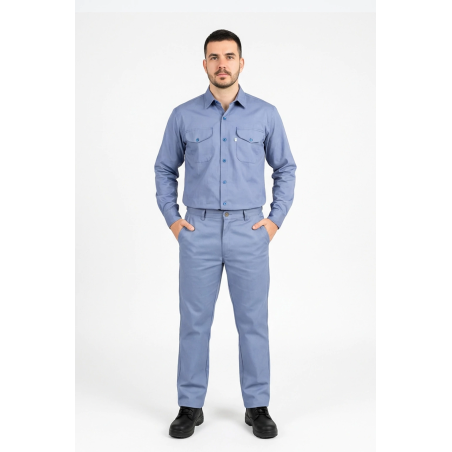 Camisa de trabajo Ombú Clásica Azulino