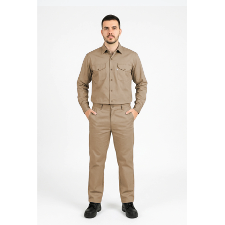 Camisa de trabajo Ombú Clásica Beige